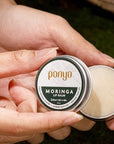 Panya Moringa Lip Balm, with cold-pressed, Thai-grown virgin moringa oil & more, infused with vitamins A, C, and E. 100% organic.