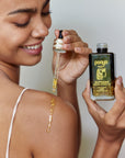 Panya Supreme Golden Moringa Oil: organic, concentrated rejuvenation with 24k gold, Thai moringa & other premium essential oils.