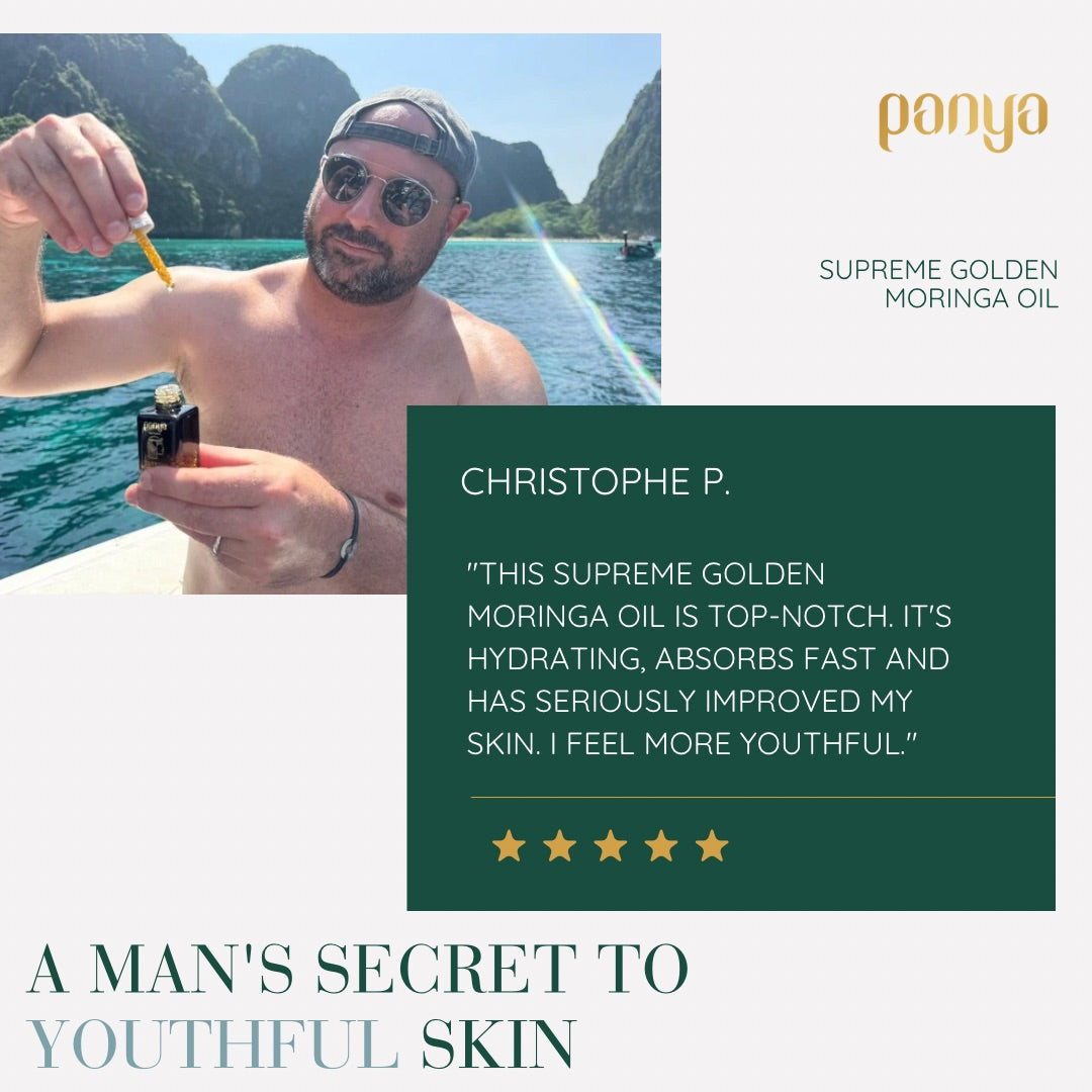 Happy customer shares feedback on Panya product’s quality and skin benefits.