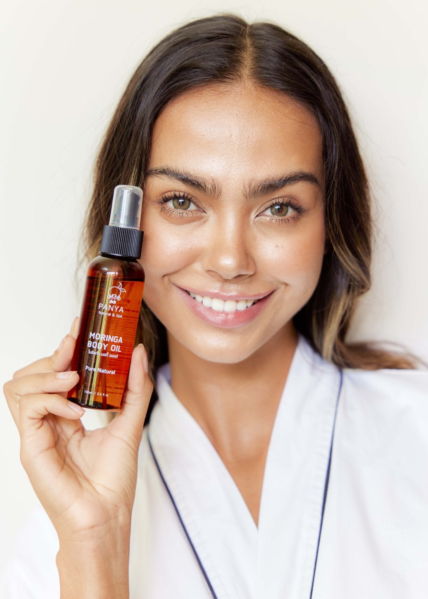 Panya Moringa Body Oil: Thai-grown moringa & other essential oils for deeply hydrated, strengthened skin & boosted collagen production. 100% organic. 