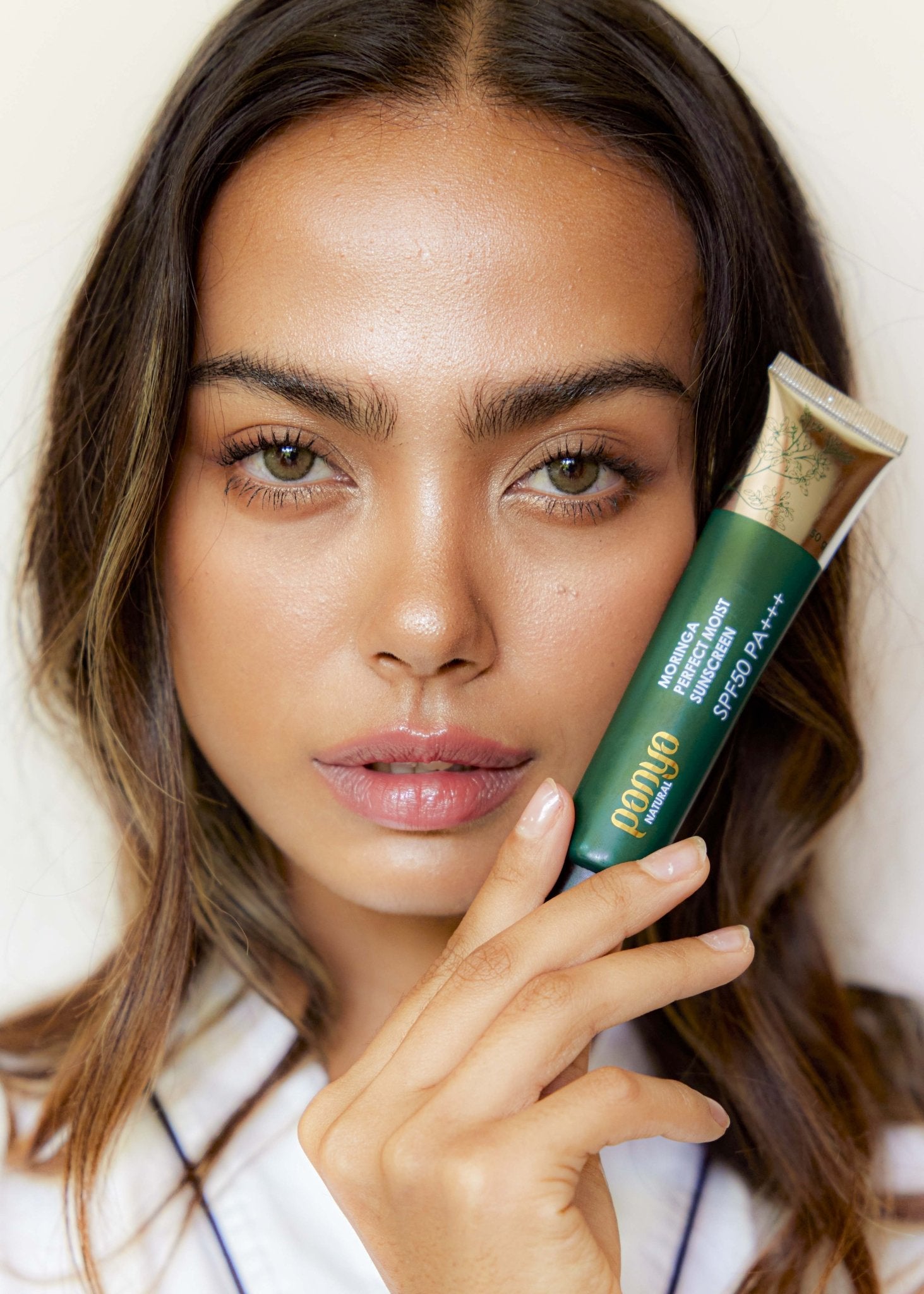 Panya - Moist Sunscreen SPF50: hydrating & oil-balancing for the skin, with Thai moringa & other essential oils for a potent, natural sun & pollution protection. 