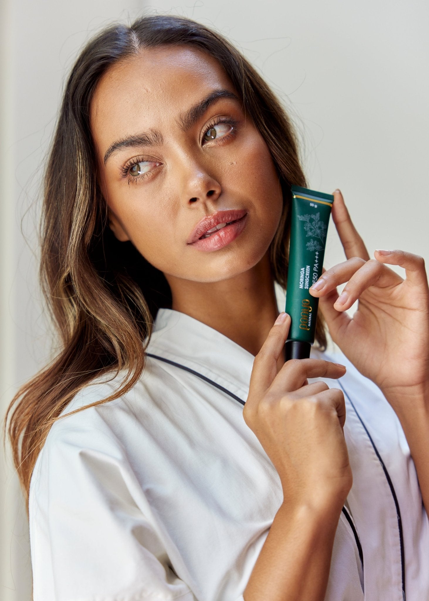Panya Moringa Sunscreen SPF50:  organic moringa-oil infused, waterproof &amp; blemish reducing. Thai made, for intense sun and pollution protection.