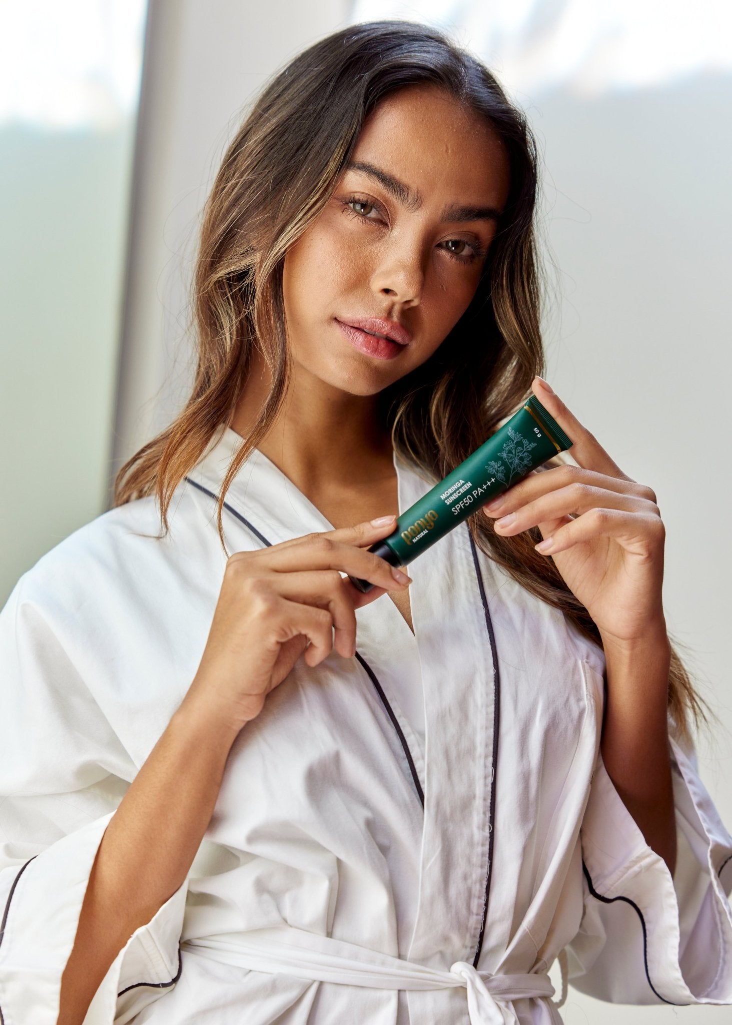 Panya Moringa Sunscreen SPF50:  organic moringa-oil infused, waterproof &amp; blemish reducing. Thai made, for intense sun and pollution protection.