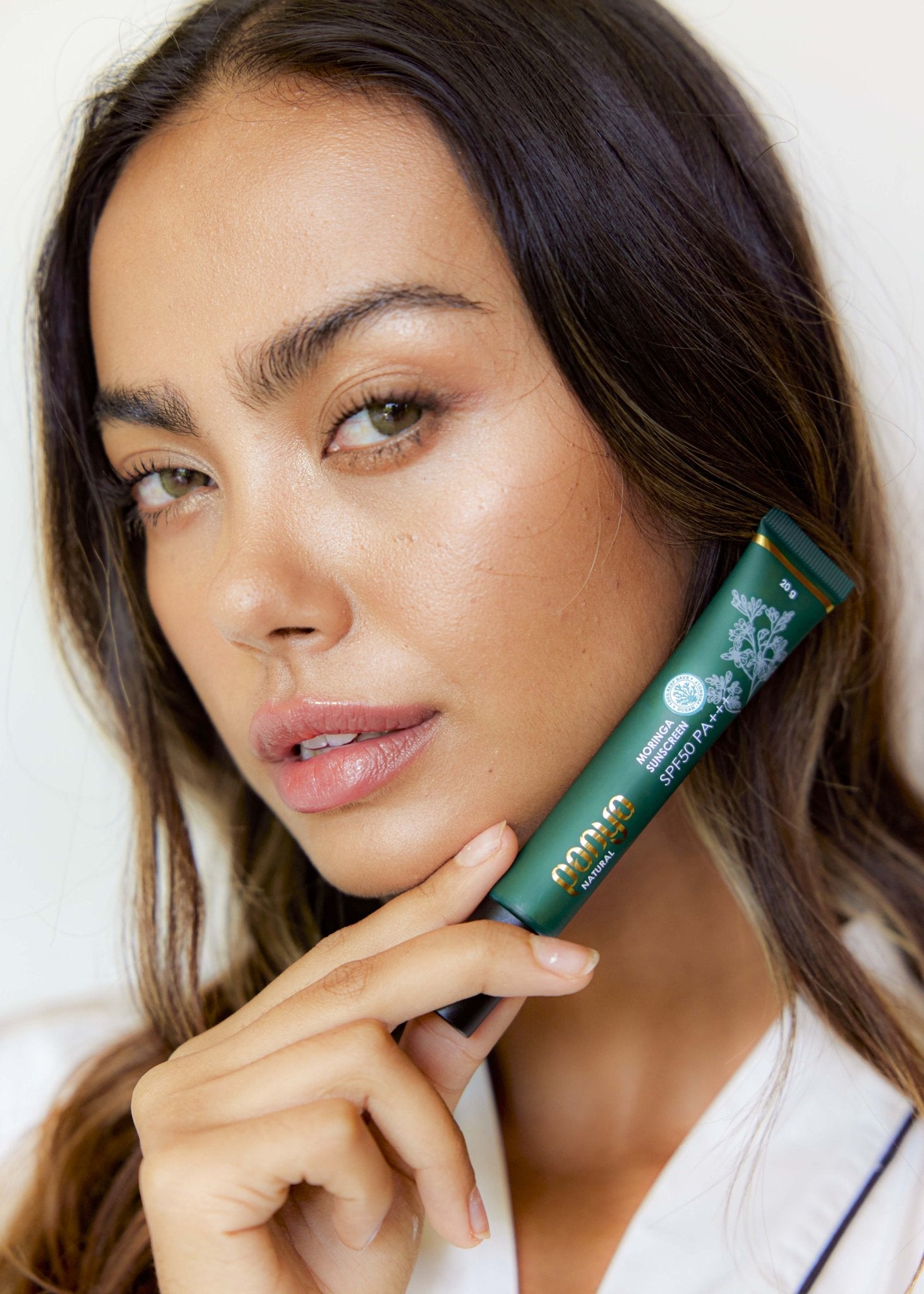 Panya Moringa Sunscreen SPF50:  organic moringa-oil infused, waterproof &amp; blemish reducing. Thai made, for intense sun and pollution protection.
