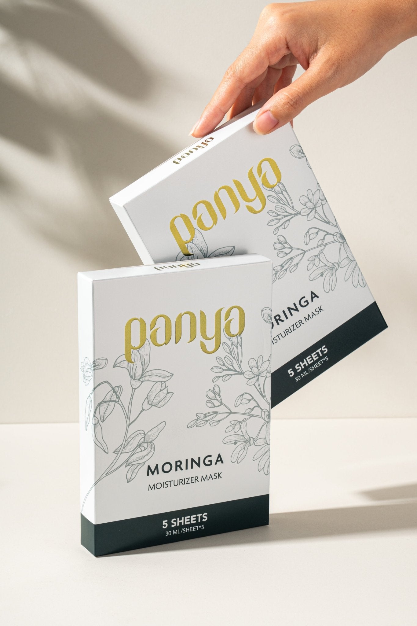Panya Moringa Face Mask: organic, multi-layer hydration and rejuvenation With Thai moringa extracts, vitamin b3 &amp; collagen.
