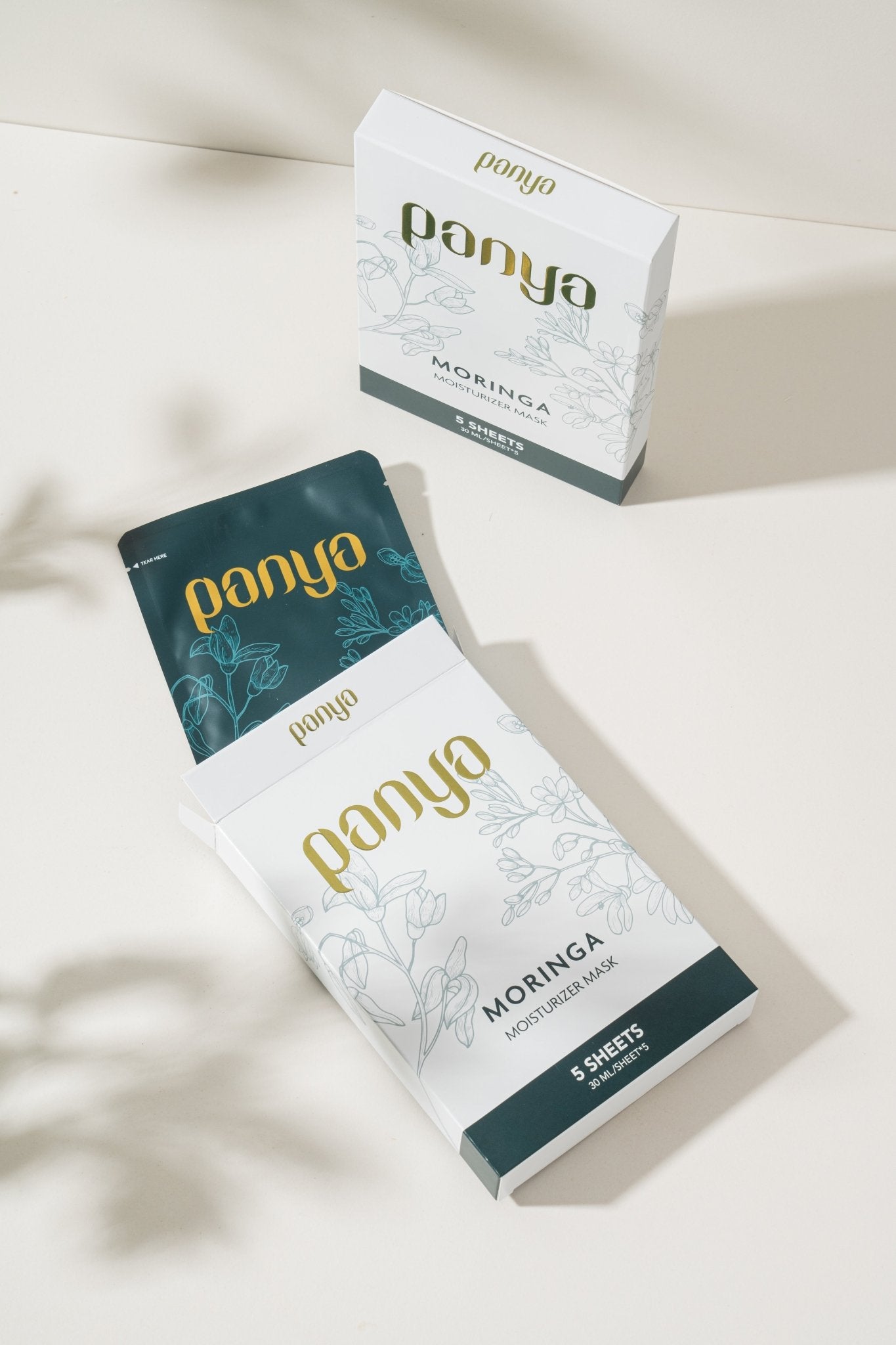 Panya Moringa Face Mask: organic, multi-layer hydration and rejuvenation With Thai moringa extracts, vitamin b3 &amp; collagen.